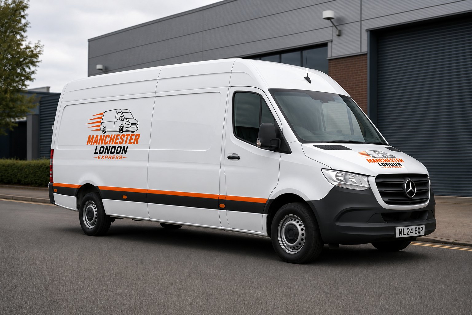 Branded delivery van